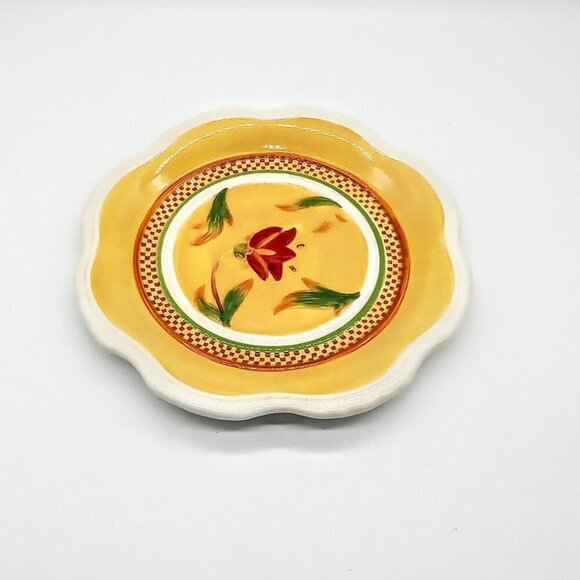 Fitz and Floyd Bellacara Goldenrod Salad Plate NWT - Picture 2 of 4